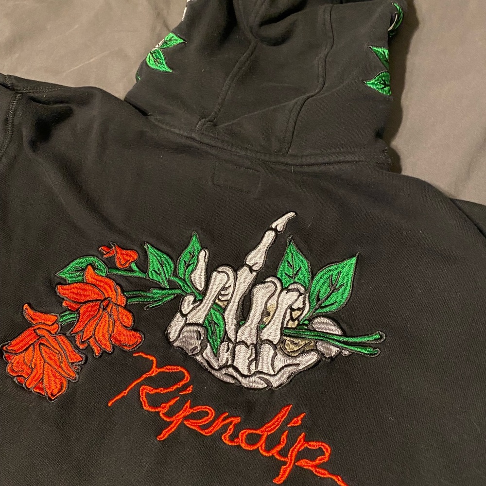 RipnDip Embroidered Rose Hoodie